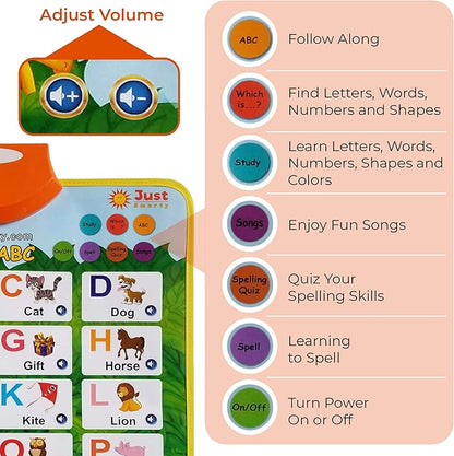 Just Smarty Interactive Learning & Education Toys for 2+ year old | Alphabet Learning Toddler Toys Age 1-2 | Learning Toys for 1 + Year Old Boys and Girls | ABC Baby Learning Toys 12-18 Months
