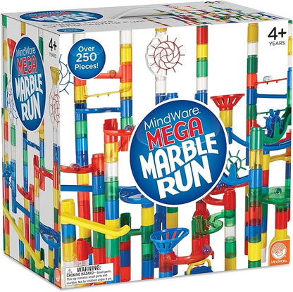 MindWare Mega Marble Run Building Set - 215 Durable Pieces and 40 Marbles - Build, Engineernig and Sceince Toy - Ages 4 and Up