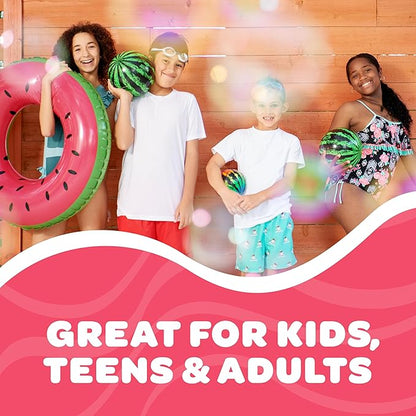 Watermelon Ball Lit - Glow in The Dark Pool Toy for Kids Ages 8-12, Teens, Adults - 9 Inch Swimming Pool Game for Family Fun