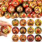 Liliful 60 Pcs Thanksgiving Turkey Stress Ball Bulk 12 Patterns Fall Sensory Stress Relief Balls Thanksgiving Party Favors Bag Filler Stocking Stuffers Gifts for Adults