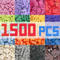 1500 Pieces Classic Building Bricks in 15 Popular Colors and 12 Mixed Shapes, Creative Small Building Blocks Set Learning Educational Toy Gift for Kids, Compatible with All Major Brands