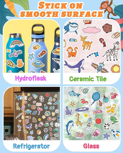 Benresive Reusable Sticker Book for Toddlers 2-4 Years, 3 Sets Travel Stickers for Kids, Waterproof Sticker Books for Toddlers 1-3, Crafts Activities for Todddlers 1-3 2-4 3-5