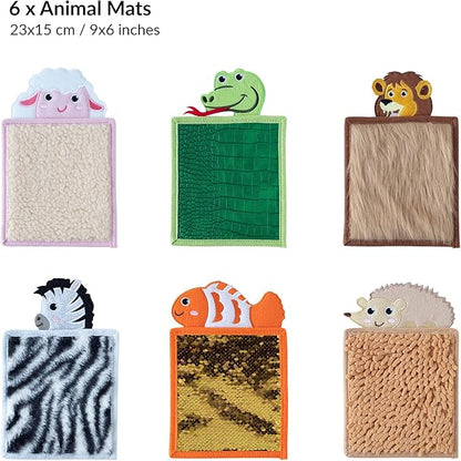 ODOXIA Sensory Mats for Autistic Children | Sensory Tiles for Kids | Sensory Wall Panel | Sensory Mats (Animals) | Sensory Toys | Sensory Room Equipment | Sensory Disorder Toys for Tactile Play
