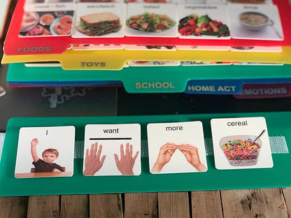 Smile4autism Large 2.5x10 ¼” Tools Perfect to Keep Your Loose Visual Picture Cards Organized. Autism, ABA, ADHD, Language & Apraxia Aspergers