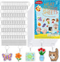 Auihiay 325PCS Shrink Plastic Sheets Kit - 25PCS Shrink Sheets + 100 Keychains and 200 Open Iron Ring, DIY Shrinky Paper Art Supplies for Jewelry, Keychain Making, DIY Mother's Day Crafts Gifts