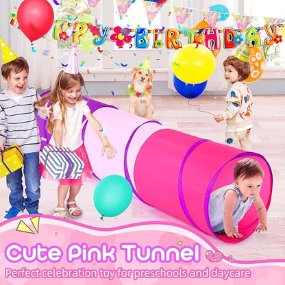 Kids Play Tunnel Tent for Toddler, 6-ft Pop Up Crawl Tunnel Toy for Baby Infant Children or Dog Cat, Collapsible Gift for Boy and Girl Play Tunnel Indoor and Outdoor Game