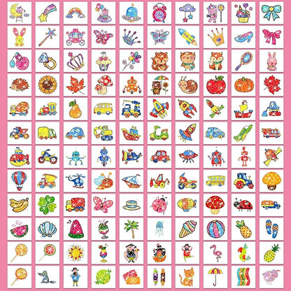 Partywind 408 Glitter Styles Kids Temporary Tattoos for Boys Girls, Individually Wrapped Tattoo Stickers for Kids Party Goodie Bag Stuffers, Birthday Party Supplies Favors for Children Games