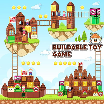 Soyee Magnetic Tiles Toddler Kids Toys Construction Building Blocks for Kids 3+ Toddler Kids Preschool Learning Toys for Boys Girls