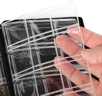 Coin Collection Album - Coin Holder Book Coin Storage Album Money Penny Pocket for Collectors CS01 (Red, Pocket Size 30x30mm/1.2x1.2 in[120 Pockets])