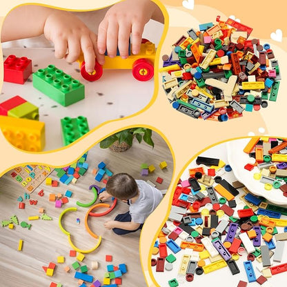PATIKIL 370 Pcs Flat Blocks Bulk, 1x2 Square Light Gray Classic Tiles Smooth Surface Mini Building Blocks Accessories Compatible Bricks Kits for Building Floor Walls Mosaic Pixel Art