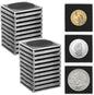 20 Pcs 20-40mm Acrylic Coin Collection Cases with Sponges, Adjustable Coin Holders, Silver Dollar Protection Cases for Collectors, Coin Collection Supplies(20/25/30/35/40mm)