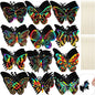 Deekin 72 Pcs Butterfly Scratch Cards Rainbow Paper Scratch Butterfly Craft Art Kits Party Favors with 36 Pcs Bamboo Stylus for Classroom Games DIY Crafts Home Ornaments, 12 Styles