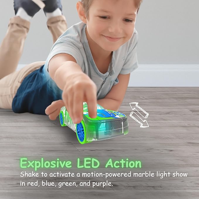 EMT Car, LED Light Up Pull Back Emergency Car, Toy Vehicle for Kids 3 and Up