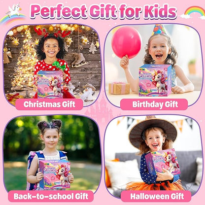 ZIZZ Unicorn Floor Puzzles for Kids Ages 3-5, 4-8 Years Old - Giant 48 Pieces Jigsaw Puzzles for Kids Ages 4-6 - Unicorn Toys for Girls - Puzzles for Toddlers - Girl Gifts for Birthday Christmas