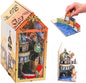 3D Denmark Book Nook Kit, Miniature Dollhouse Booknook Kit, Interactive Wooden Dollhouse kit, Bookshelf Decor Puzzle, Bookend Decor Kit for Adults and Teens