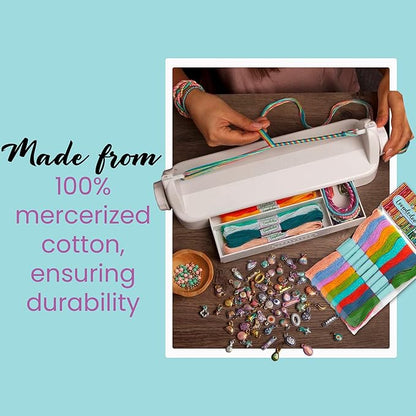 Loopdedoo 18 Refill Skeins for Loopdedoo Bracelet Craft Kit - Suitable for Ages 8 & Up - 100% Cotton Embroidery & Cross Stitch Threads - Threads for Bracelet Making Kit