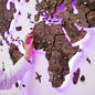 Enjoy The Wood 3D Wood World Map LED 3.0 Wall Art Modern Home Decor Gifts LED Lighting Wall Decor Housewarming Gift (Dark Walnut)