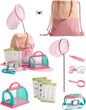 ROBUD Kids Explorer Kit, Bug Catcher Kit with Bag Kit, Pink Outdoor Exploration Set for Camping, Montessroi Toy for Kids Coming Closer to Nature，WRP28