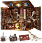 DIY Book Nook Kit for Adults, 3D Wooden Puzzle Bookend Bookshelf Insert Decor with LED Light and Dust Cover (Beyond Library Max)