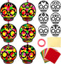 Qyeahkj 36 Set Day of The Dead Suncatchers Crafts for Kids DIY Skull Window Tissue Paper Craft Kit Hanging Decor for Mexico Home Activity Art Project Birthday Party Favor Gift