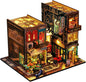 DIY Book Nook Kit - DIY Miniature Dolls House Kit with Furniture and LED Light, 3D Puzzle Wooden Art Bookends, Model Kits for Adults to Build (SCARBROUGH)