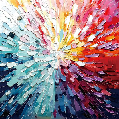 500 Piece Jigsaw Puzzle for Adults Colorful Abstract Art Rainbow Burst Pattern Challenging Puzzle Game 20x20 Inch Finished Size Great Gift for Puzzle Lovers
