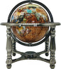 Unique Art 10-Inch Tall Table Top Amber Pearl Swirl Ocean Gemstone World Globe with Silver Zinc Alloy Stand (150 GB Amber Silver)