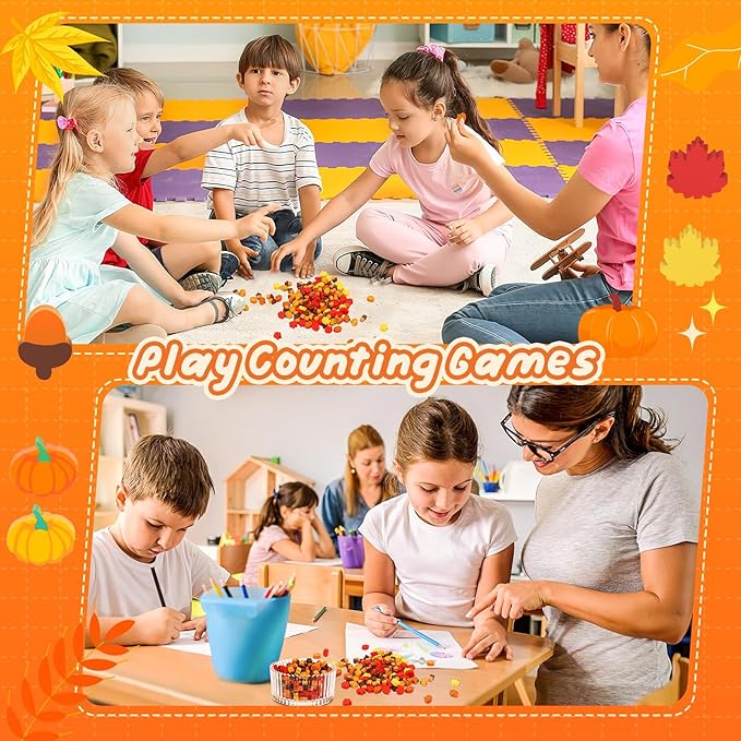JUNEBRUSHS Fall Mini Cute Thanksgiving Mini Eraser Bulk Set of 150 Pcs, Maple Leaf Novelty Pencil Eraser Pack for Kids, Homework Rewards, Party Favors