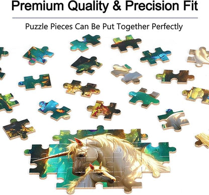 LELEMON Puzzles for Kids Ages 4-6,Unicorn 100 Piece Puzzles for Kids Ages 4-8 in a Metal Box,Educational Jigsaw Puzzles 100 Piece Puzzle Games Puzzle Toys for Girls and Boys