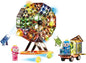 Deluxe Quality Magnetic Tiles Building Set with Attractive Reflective Pattern, LED Lights, Marble Run, and Cars - STEM Educational Toy for Creative Kids Girls Boys 3+ (87 pcs Ferris Wheel)