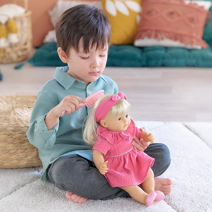 Corolle Jade - 14" Soft Baby Doll with Vanilla Scent, Pink Outfit & Sleeping Eyes for Girls Ages 18 Months+, Cute Reborn Realistic Baby Dolls for 2 Year Old Girls