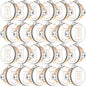 24 Set 4 Inch Tambourine for Adults Wooden Hand Held Drum with Metal Jingles, Gift Tags, White I Love You Printed Ribbon Percussion Gift Musical Instrument for Church Wedding Party Favor
