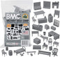 BMC Classic Marx Military Base Camp - 44pc Plastic Army Men Playset Accessories