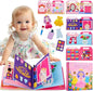 Princess Busy Board for Toddlers 2-4,Montessori Toys for 2 Year Old Girl,Educational Learning Sensory Activities Busy Book,Baby Travel Essentials for Airplane Car,Kid Birthday