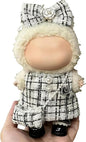 Clothes for LABUBU 17cm Doll (NO Doll)（NO Shoes, Outfit for LABUBU, Dress + Hairpin + Mini Bag Set for LABUBU Dress Up, Fashion and Premium Dolls Accessories for LABUBU (Style H)