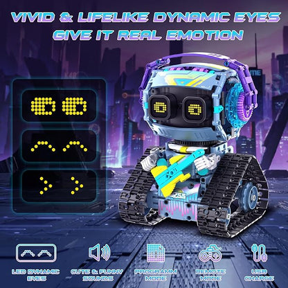 STEM Robot Building Kit for Kids 6-14,3in1 Remote & APP Controlled STEM Rock Robot/Truck/Road Roller Building Toys for Kid,433 Pcs Building Blocks Set Birthday Xmas Gift Ideas for Boys Girls