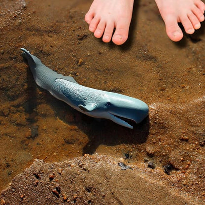 Safari Ltd. Sperm Whale Figurine - Detailed 8.5" Plastic Model Figure - Fun Educational Play Toy for Boys, Girls & Kids Ages 3+