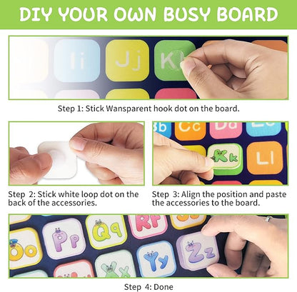 TenFans Busy Board - Montessori Toys for 3 4 5 Years Old - Sensory Toys for Autism - Toddler Toys Gift for Boys & Girls Learning Fine Motor Skills