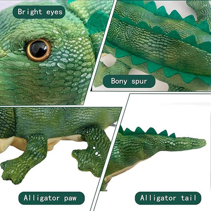 Hand Puppet Crocodile Puppet,Puppet with Movable Mouth, Role Play Story Animal Puppets,Soft Stuffed Crocodile Hand Puppets for Kids