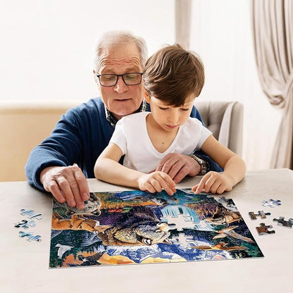 Kids Puzzles Ages 5-8 - Wild Animals Puzzles 100 Piece Jigsaw Puzzles for Kids Ages 4-6 Toddler Puzzle, World of Animals Collection Puzzles Gift Educational Toys for Boys and Girls 4-Pack
