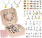 Hysagtek Jewellery Making Kit - Bracelet Making Kit 66 Pcs DIY Girls Charm Bracelet Making Bracelets for Girls Beads Necklace kit Jewelry Making Charm Pendants Craft with Box