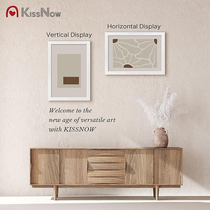 13x19 Picture Frame 2 Pack, White Solid Wood, Wall Gallery Poster Frame