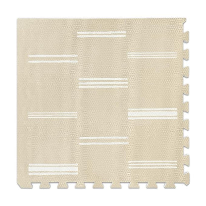 Lillefolk Baby Play Mat for Floor – 4x6ft Old White| Soft Non Toxic Premium EVA Foam Tiles for Tummy Time, Crawling & Playroom – Waterproof Interlocking Floor Mat for Babies & Toddlers (6 Tiles)