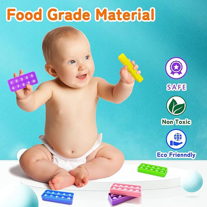 Ten Hundred Frame Popper, Math Fidget Sensory Toys, Ten-Frame Counting Toy, Educational Toy for Kids Classroom Group Learning Activities(Pack of 10)