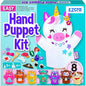 Unicorn Hand Puppet Making Kit for Kids Age 5-8 - DIY Puppet Making Craft Kit - Creative Arts & Crafts Set, Educational Gift - 8 Projects, Extra Stickers for Decoration