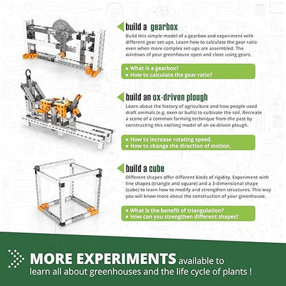 Engino- STEM Toys, Building Set for Kids 9+, Botanic Laboratory- Fully Functional Greenhouse, STEM Kit, Gift for Boys & Girls, Engineering Kit, Learning & Education Toys