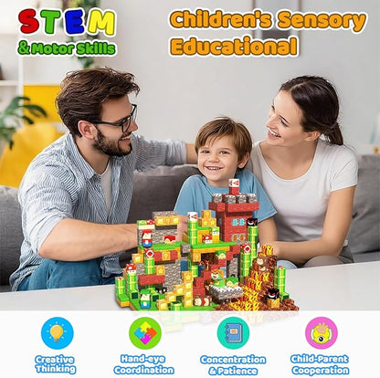 Magnetic Blocks-100PCS Magnetic Building Blocks for Kids Ages 4-8,Magnet Cubes Building Blocks, Magnet Cubes Toddler Kids Toys, Sensory STEM Toys for 3+ Year Old Boys Girls Christmas Birthday Gifts