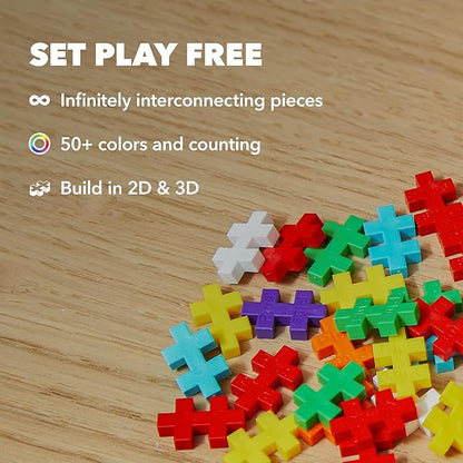PLUS PLUS Building Block Playset Kit, Themed Figures 3D Puzzle, Fun Stem Toys for Kids, 350 Mini Interlocking Pieces - 5 Tube Bundle, Ocean