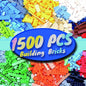 1500 Pieces Building Bricks, Classic Bulk Small Blocks, Classic Bricks Set Basic Building Blocks Compatible with All Major Brands