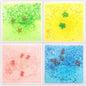 Art3d 4-Pack Liquid Sensory Floor Tiles, Colorful Liquid Fusion Senroy Dance Play Mat for Kids Toddler, 11.8"x11.8" Sea World